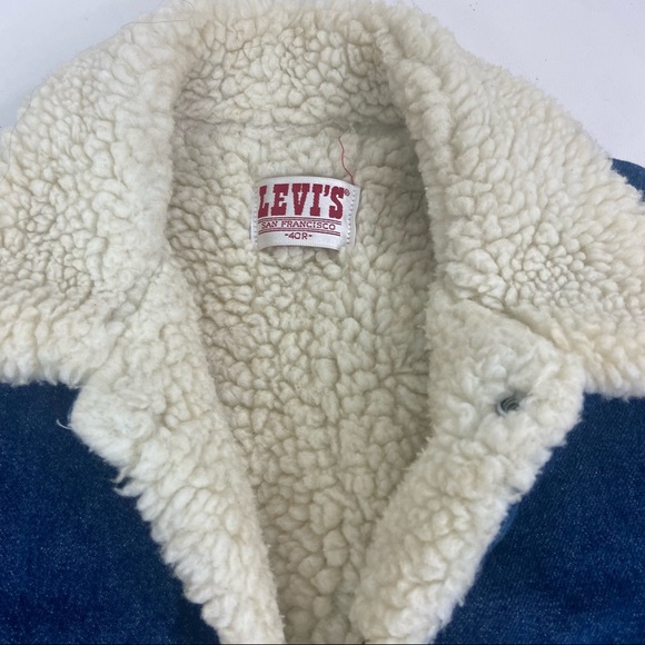 Levi’s vintage denim Jean Shearling jacket 40R - Picture 4 of 13